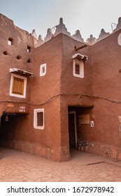 Ushaiqer, Saudi Arabia - September 24, 2017: The house of the Ushaiqer Heritage Village's Governor