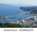 Ushibuka, Amakusa City, Kumamoto Prefecture, cityscape seen from the top of the mountain