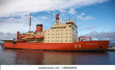 Ushuaia, Argentina-March 27 2019 Vessel Belonging To The Argentine Navy