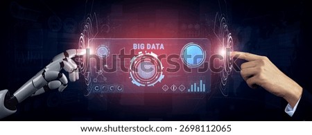 Using AI for Big Data analytics to gain business intelligence and insights. AI processing and visualizing large datasets for strategic decisions. Motif