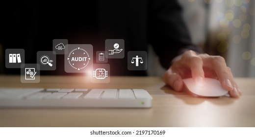 Using artificial intelligence technology in internal audit concept. Examination and evaluation of the financial statements of an organization; income statement, balance sheet, cash flow statement.  - Shutterstock ID 2197170169
