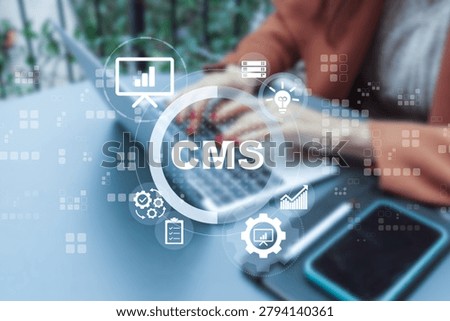 Using a content management system on a laptop for website development