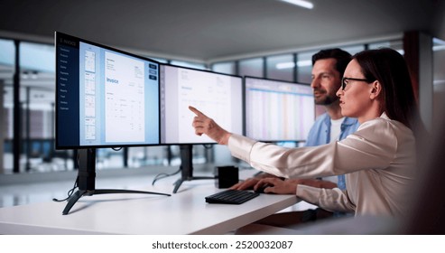 Using Corporate Invoice Spreadsheet On Computer Monitors