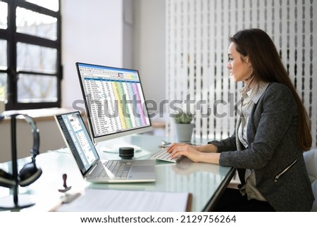 Using Corporate Invoice Spreadsheet On Computer Monitors