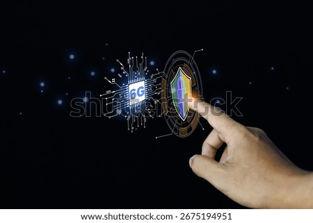 Using future technology to use high-speed internet, 6g network connecting networks around the world, security, safe internet, 5g, future technology, high-speed internet, 6g
