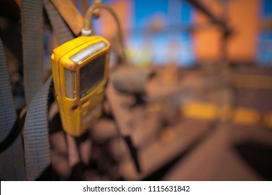 Using Gas Test Detector Monitoring At The Entry Point While Rope Access Welder Working As A Hot Work, Welding Inside The Confined Space At Construction Site, Perth, Western Of Australia 