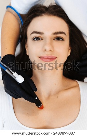 Using hydrafacial hardware cosmetology devise to improve skin condition. Rejuvenating skin with hydrafacial hardware