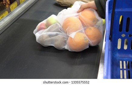 Using Reusable Cloth Produce Bags In Supermarkets