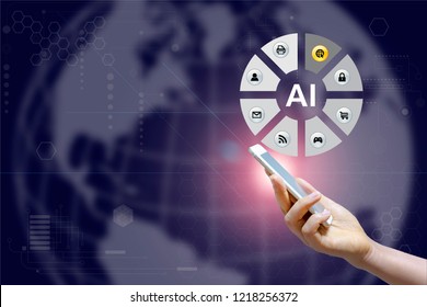 using smart phone and ai/5g technology to control the world 