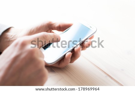 Using smartphone