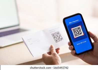 Using Smartphone Scanning QR Code For Bill Payment Option