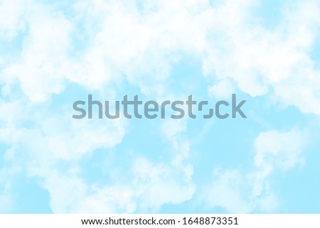 Using tool for drawing white cloud on blu sky 