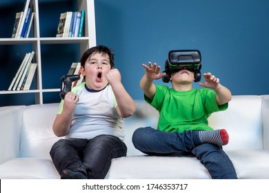 Using VR can benefit young kids in increasing empathy and help education, but parents must limit the time kids can use VR, smart phones, computers or playing video games. - Shutterstock ID 1746353717