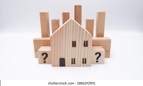 Using Wooden Blocks To Portray The Graphical Representation Of The Housing Market And The Impacts From Covid-19