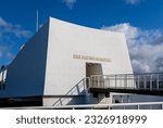 The USS Arizona Memorial on  Pearl Harbor, Oahu, Hawaii, USA