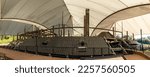 U.S.S. Cairo River Ironclad on display at Vicksburg National Military Park. USS Cairo, American ironclad warship built for U.S. Civil War, was sunk by a mine. Discovered, lifted and preserved. 
