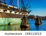 The USS Constellation in the Inner Harbor of Baltimore, Maryland.