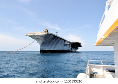 USS Independence Final Resting Place. In Tow