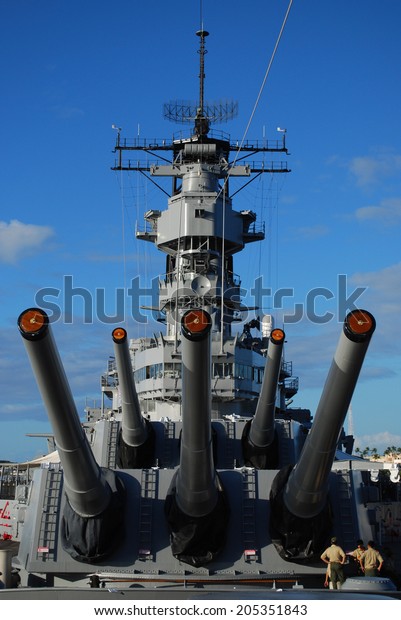 Uss Missouri Battleship Guns Stock Photo 205351843 | Shutterstock