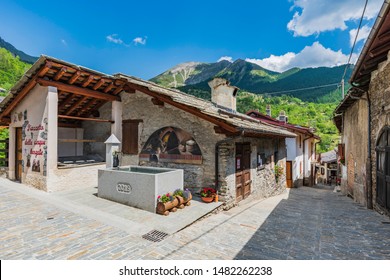 Usseaux, Piedmont, Italy - August 02, 2019: The Renovated Ancient Oven