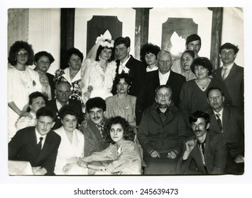 USSR- 1970s: A Vintage Photo Shows Wedding