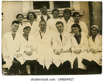 USSR - CIRCA 1941: Vintage Photo Shows Hospital Personnel, May 20, 1941