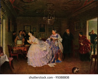 Fine Art Print NEW 16/" x 20/" The Major Goes Courting Pavel Fedotov