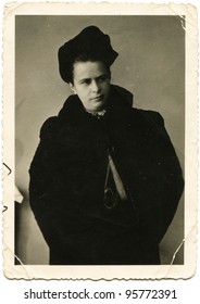 USSR - CIRCA 1950s: Woman In Coat And Hat, Circa 1950s