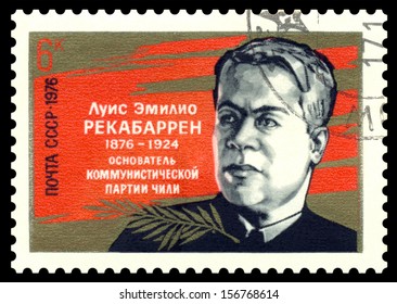 USSR - CIRCA 1973 : Stamp Printed In USSR Showing  Luis Emilio Rekabarren,  Founder Chilean Communist  Party, Circa 1973