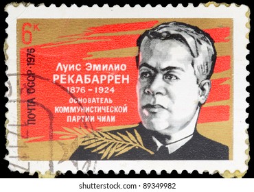 USSR -CIRCA 1976: A Stamp Printed In The USSR Shows Luis Emilio Recabarren Serrano, Circa 1976.