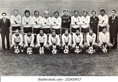 USSR - CIRCA 1976: Vintage Photo Shows Soccer Team, 1976