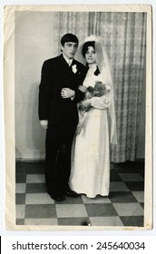 USSR - CIRCA 1980s: An Antique Photo Shows Wedding