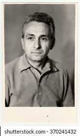 USSR - CIRCA 1980s: Vintage Portrait Photo Shows A Mature Man.