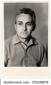 USSR - CIRCA 1980s: Vintage Portrait Photo Shows A Mature Man.