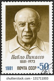 USSR - CIRCA 1981: A Stamp Printed In USSR Shows  Birth Centenary Of Pablo Picasso (1881-1973), Artist, Circa 1981