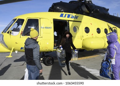 Ust-Teguss. Uvatsky District, Tyumen Region. 11/03/2018, Early Voting At The Presidential Elections In Russia. Rosneft Oil Field