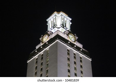 UT Clock Tower At Night.