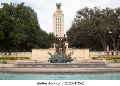 UT Tower In University Of Texas, City Austin USA Dec 2021