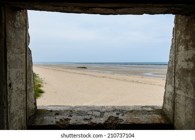 Utah Beach From Bunker, Normandy, France