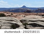 Utah desert mountains on a hot summer day.