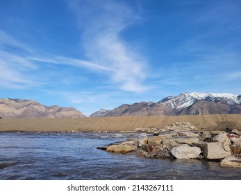 Utah Mountains Ogden River Scenery 