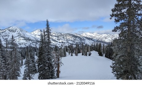 Utah Snowy Mountains In The Winter