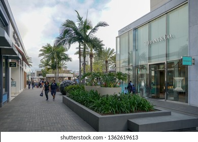 UTC Westfield Shopping Mall at University Town Centre .Outdoor shopping center with upmarket chain retailers, a movie theater, restaurants. .La Jolla, San Diego, California, USA. 03/22/2019