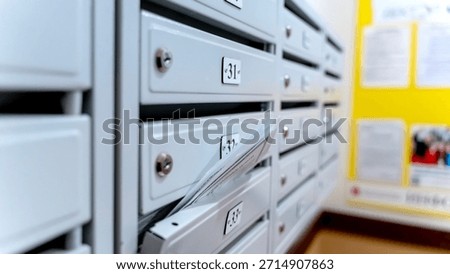 Utility bills in the mailbox. The concept of increasing tariffs for housing and communal services