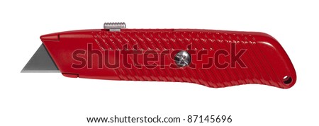 utility knife isolated on white with clipping path