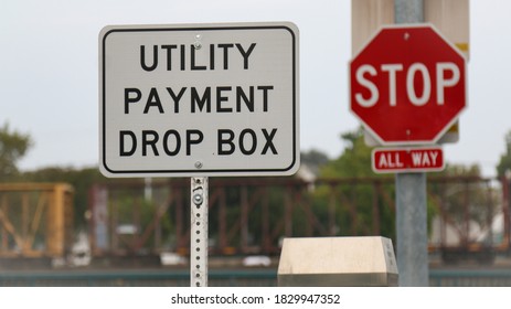 Utility Payment Drop Box Sign Stock Photo (Edit Now) 1829947352