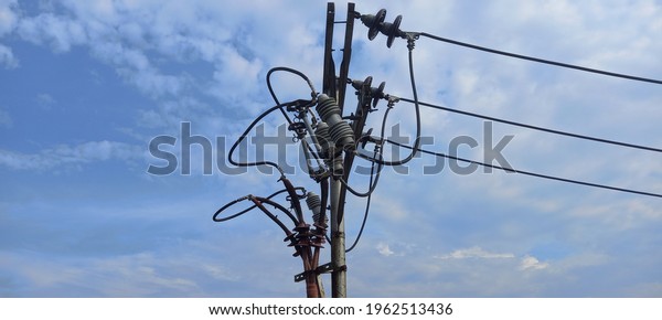 Utility Pole Column Post Used Support Stock Photo (Edit Now) 1962513436