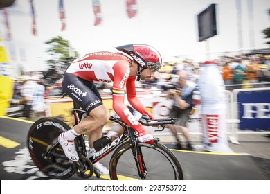 Utrecht, The Netherlands. 4th Of July, 2015. Tour De France Time Trial Stage, THOMAS DE GENDT, Team Lotto Soudal