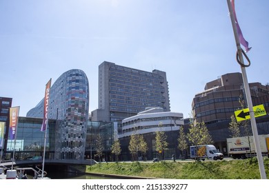 Utrecht, The Netherlands - April 28 2022: The building from the Hoog Catharijne shopping mall in the city of Utrecht, The Netherlands