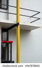 Utrecht, The Netherlands, February 18 - 2021: UNESCO Rietveld Schröder House - Designed By Architect Gerrit Rietveld